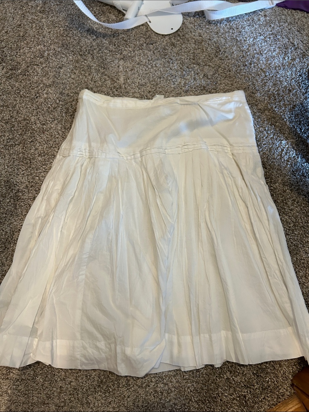 J crew White Pleated A-Line Women's Skirt 4